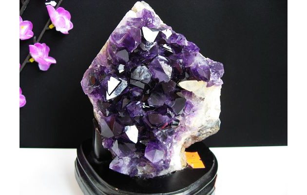 最大15%OFFクーポン アメジスト クラスター 誕生石 2月 1点物 天然石 ウルグアイ産 445g 原石 置き物 紫水晶 AAA 側面磨き