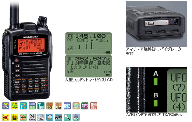 YAESU VX-8GR 最安値【ワールド無線】GPS内蔵デュアルバンドハンディ無線機
